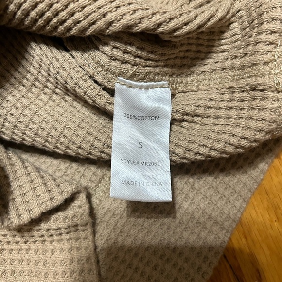 Mazik Womens Oversized Boat Neck Waffle Knit Tunic 3/4 Sleeve Size Medium - Picture 5 of 13